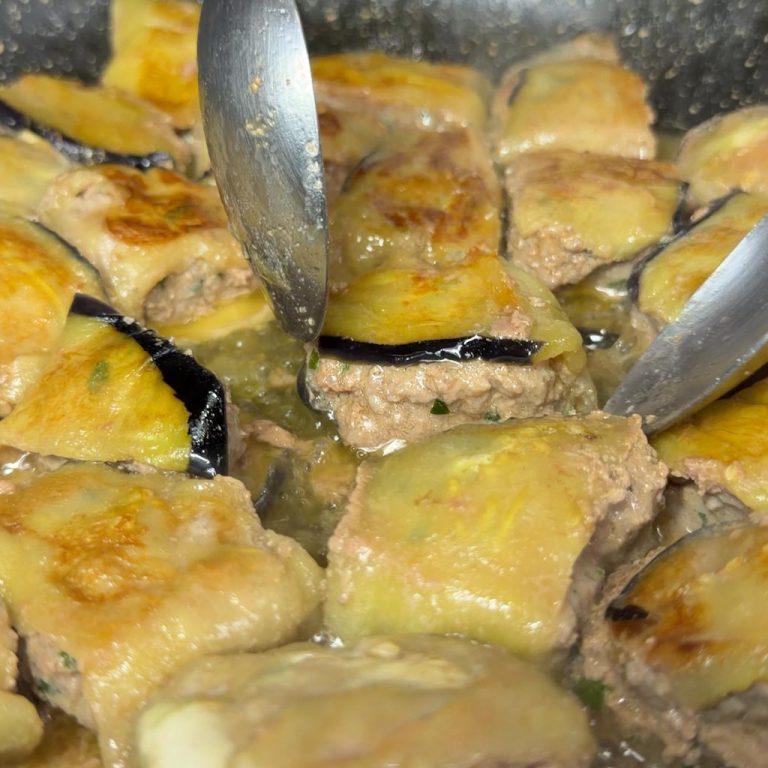 Fagottini di melanzane con carne step4
