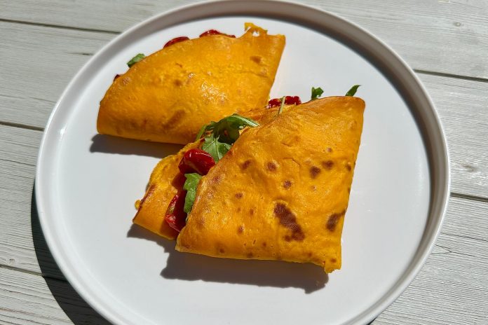 Crepes arancioni di carote