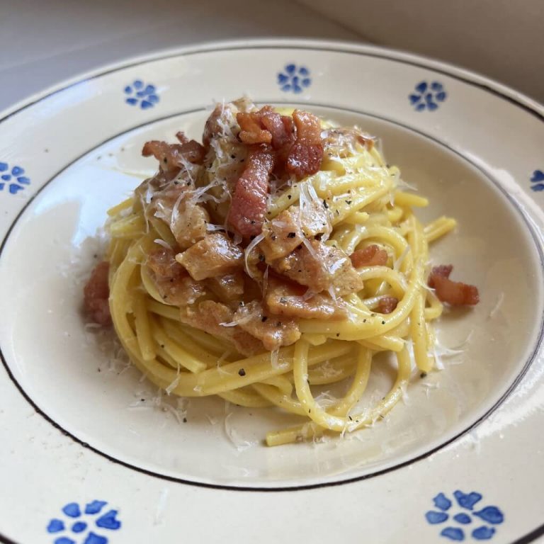 Spaghetti zafferano e guanciale step4