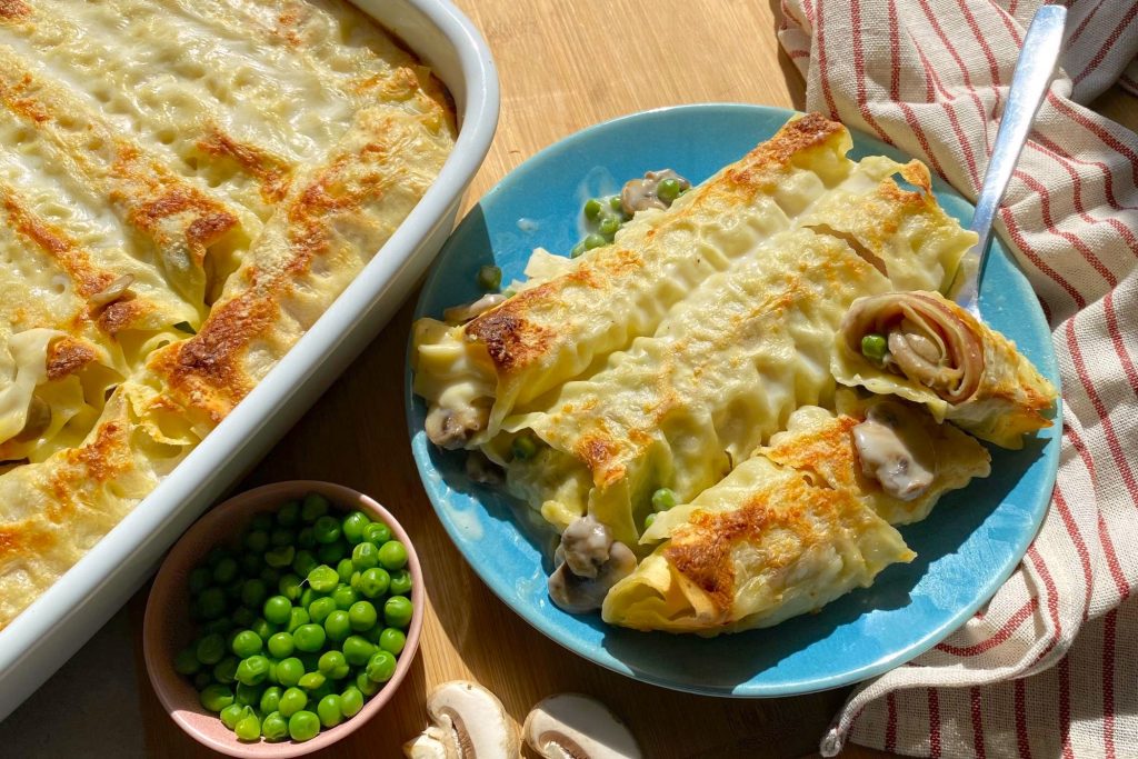 Cannelloni arrotolati alla boscaiola