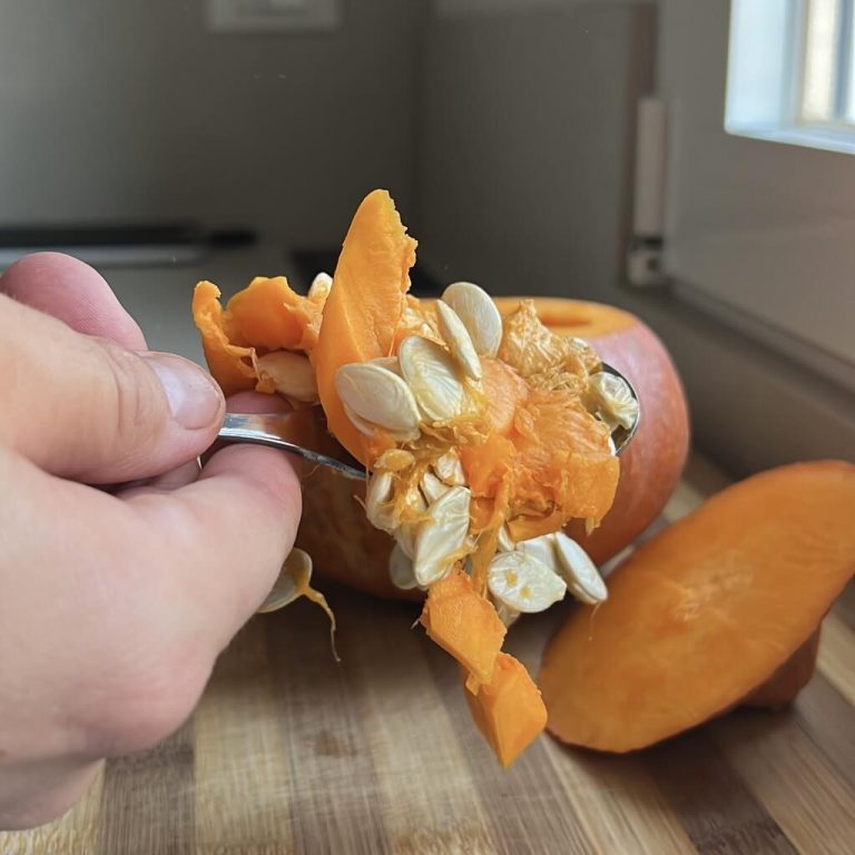 Risoni zucca e provola step1
