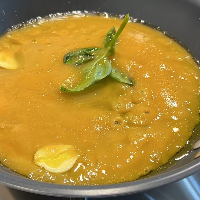 Risotto al datterino giallo step1