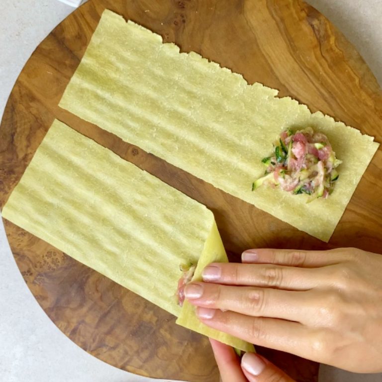 Triangoli di lasagne zucchine e salsiccia step 3
